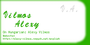 vilmos alexy business card